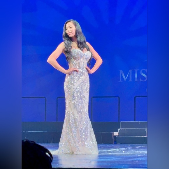 Prom/Wedding/Pageant/Quincenera sequin silver dress - Picture 1 of 6